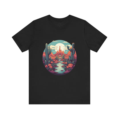 Desert Sunset Tee, Relaxed Fit Shirt, Nature Lover Gift, Casual Wear, Summer Vibes, Outdoor Adventure Clothing