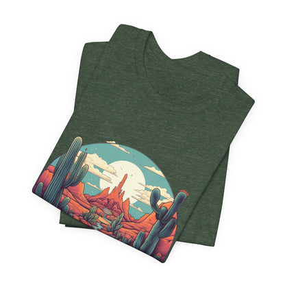 Desert Sunset Tee, Relaxed Fit Shirt, Nature Lover Gift, Casual Wear, Summer Vibes, Outdoor Adventure Clothing