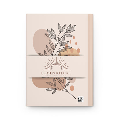 Elegant Matte Hardcover Journal for Daily Reflections, Lumen Ritual Notebook, Writing Prompts, Gift for Writers, Minimalist Journal