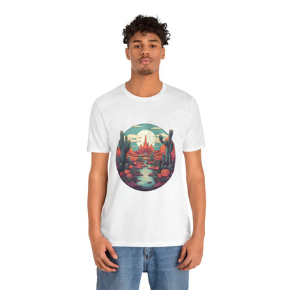 Desert Sunset Tee, Relaxed Fit Shirt, Nature Lover Gift, Casual Wear, Summer Vibes, Outdoor Adventure Clothing