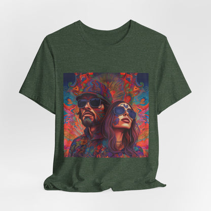 Bohemian Vibes Unisex Tee, Perfect for Festivals, Concerts, Casual Outings, Gifts, Unisex Graphic Shirt, Psychedelic Art T-Shirt