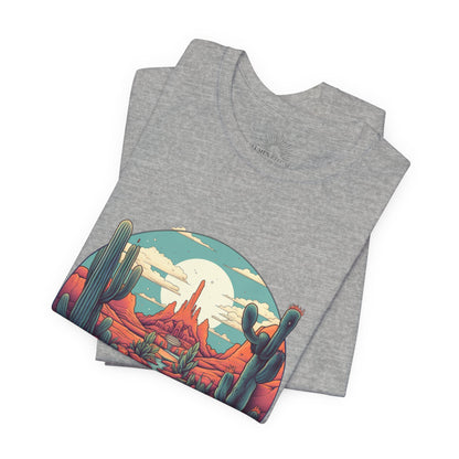 Desert Sunset Tee, Relaxed Fit Shirt, Nature Lover Gift, Casual Wear, Summer Vibes, Outdoor Adventure Clothing