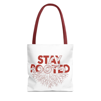 Stay Rooted Tote Bag | Eco-Friendly Carryall, Motivational Gift, Nature Lover Accessory, Daily Essentials, Earth Day