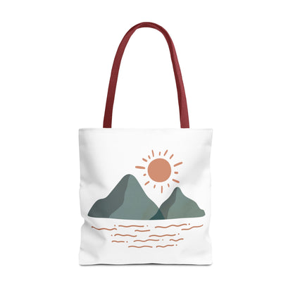 Scenic Mountain Tote Bag, AOP Eco-Friendly Bag for Nature Lovers, Travel Essentials, Beach Tote, Gift for Adventurers