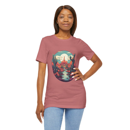 Desert Sunset Tee, Relaxed Fit Shirt, Nature Lover Gift, Casual Wear, Summer Vibes, Outdoor Adventure Clothing