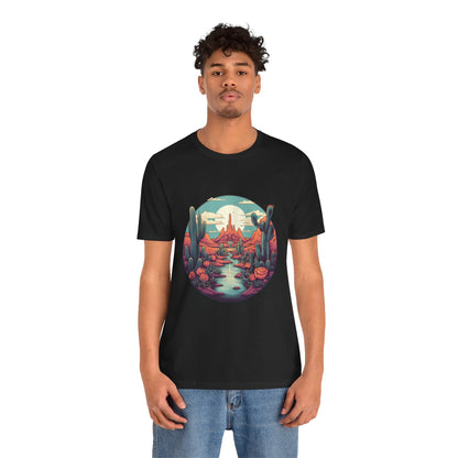 Desert Sunset Tee, Relaxed Fit Shirt, Nature Lover Gift, Casual Wear, Summer Vibes, Outdoor Adventure Clothing