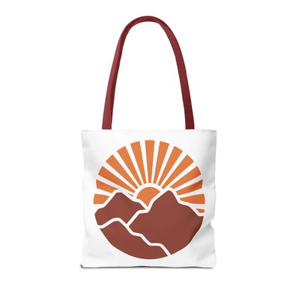 Sunrise Mountain Tote Bag, Eco-Friendly Shopping Bag, Adventure Tote, Summer Tote, Gift for Nature Lovers, Beach Bag
