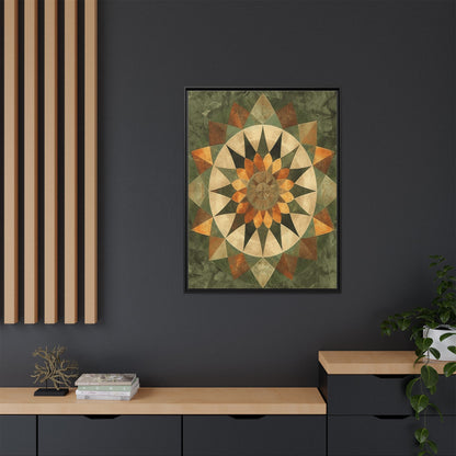 Framed Art Print - Vibrant Geometric Wall Decor for Home, Kitchen, Living Room, Gift for Housewarming, Modern Artwork