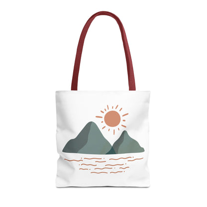 Scenic Mountain Tote Bag, AOP Eco-Friendly Bag for Nature Lovers, Travel Essentials, Beach Tote, Gift for Adventurers