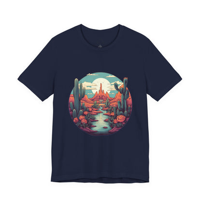 Desert Sunset Tee, Relaxed Fit Shirt, Nature Lover Gift, Casual Wear, Summer Vibes, Outdoor Adventure Clothing