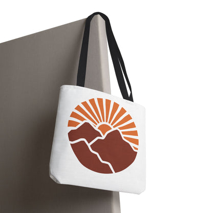 Sunrise Mountain Tote Bag, Eco-Friendly Shopping Bag, Adventure Tote, Summer Tote, Gift for Nature Lovers, Beach Bag