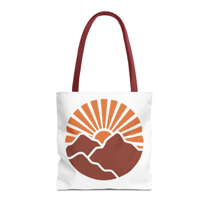Sunrise Mountain Tote Bag, Eco-Friendly Shopping Bag, Adventure Tote, Summer Tote, Gift for Nature Lovers, Beach Bag