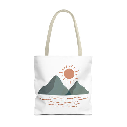 Scenic Mountain Tote Bag, AOP Eco-Friendly Bag for Nature Lovers, Travel Essentials, Beach Tote, Gift for Adventurers