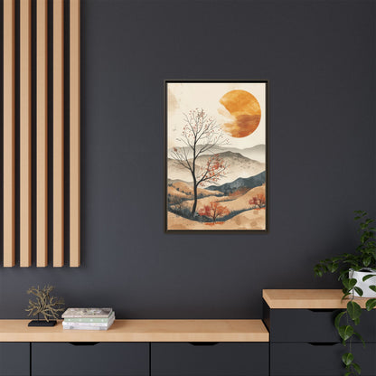 Artistic Framed Canvas Wall Art - Autumn Landscape, Home Decor, Nature Artwork, Gift for Art Lovers, Cozy Living Room Accent