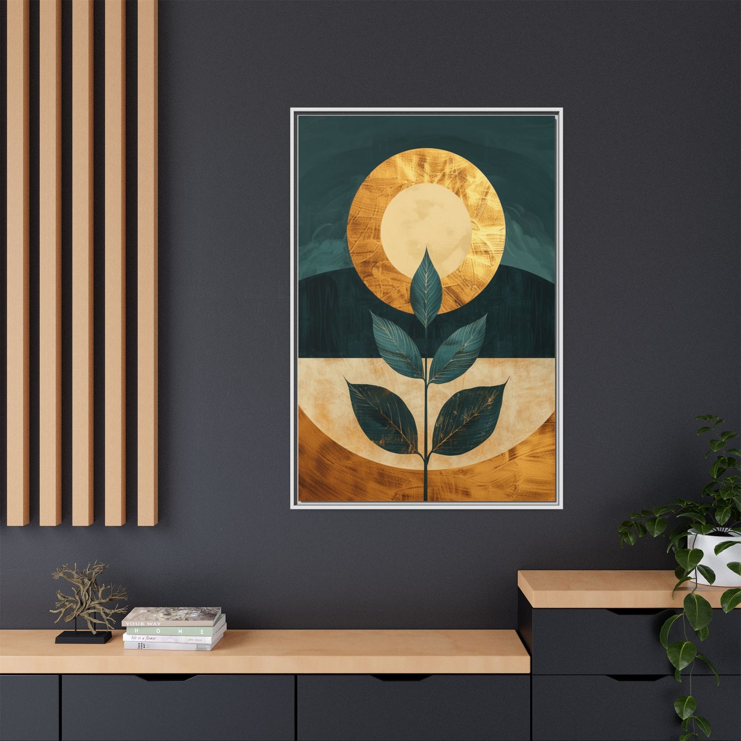 Framed Art Print - Modern Botanical Wall Decor, Nature Inspired Artwork for Home, Gift for Plant Lovers, Housewarming Decoration, [...]