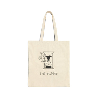 Motivational Cotton Canvas Tote Bag - Eco-Friendly Shopper, Beach Bag, Everyday Carry, Gift for Students, Sustainable Style