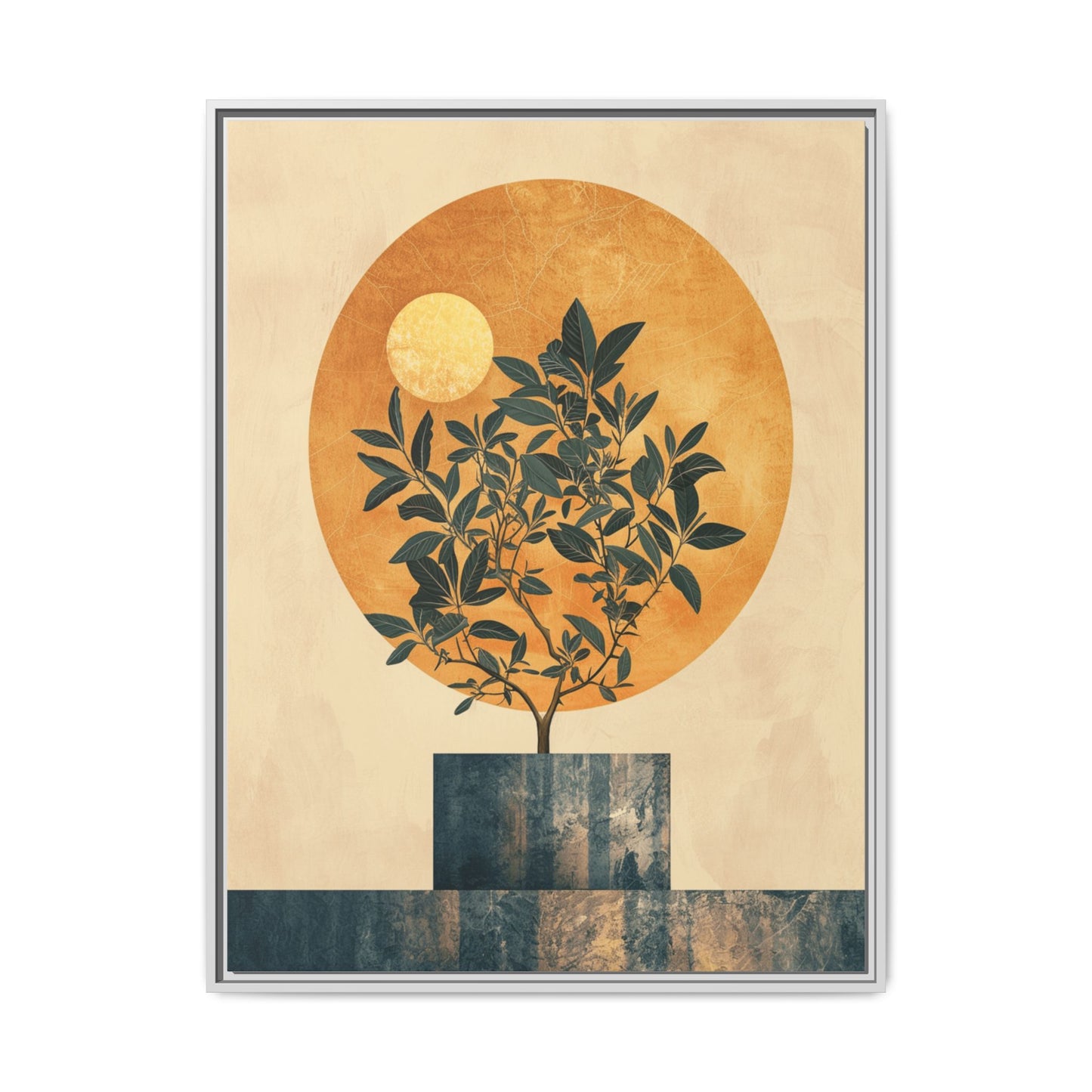 Framed Art Print of Botanical Design, Modern Wall Decor, Home Aesthetic, Gift for Art Lovers, Minimalist Artwork, Elegant Living Room Accent