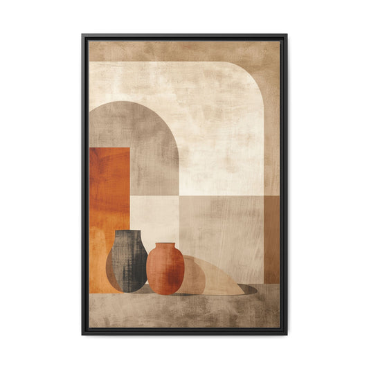 Framed Art Print, Boho Wall Decor, Modern Home Aesthetic, Multi-Color Canvas, Stylish Decor for Living Room, Unique Gift Idea