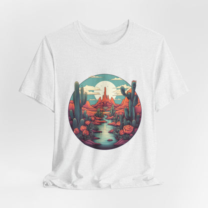 Desert Sunset Tee, Relaxed Fit Shirt, Nature Lover Gift, Casual Wear, Summer Vibes, Outdoor Adventure Clothing