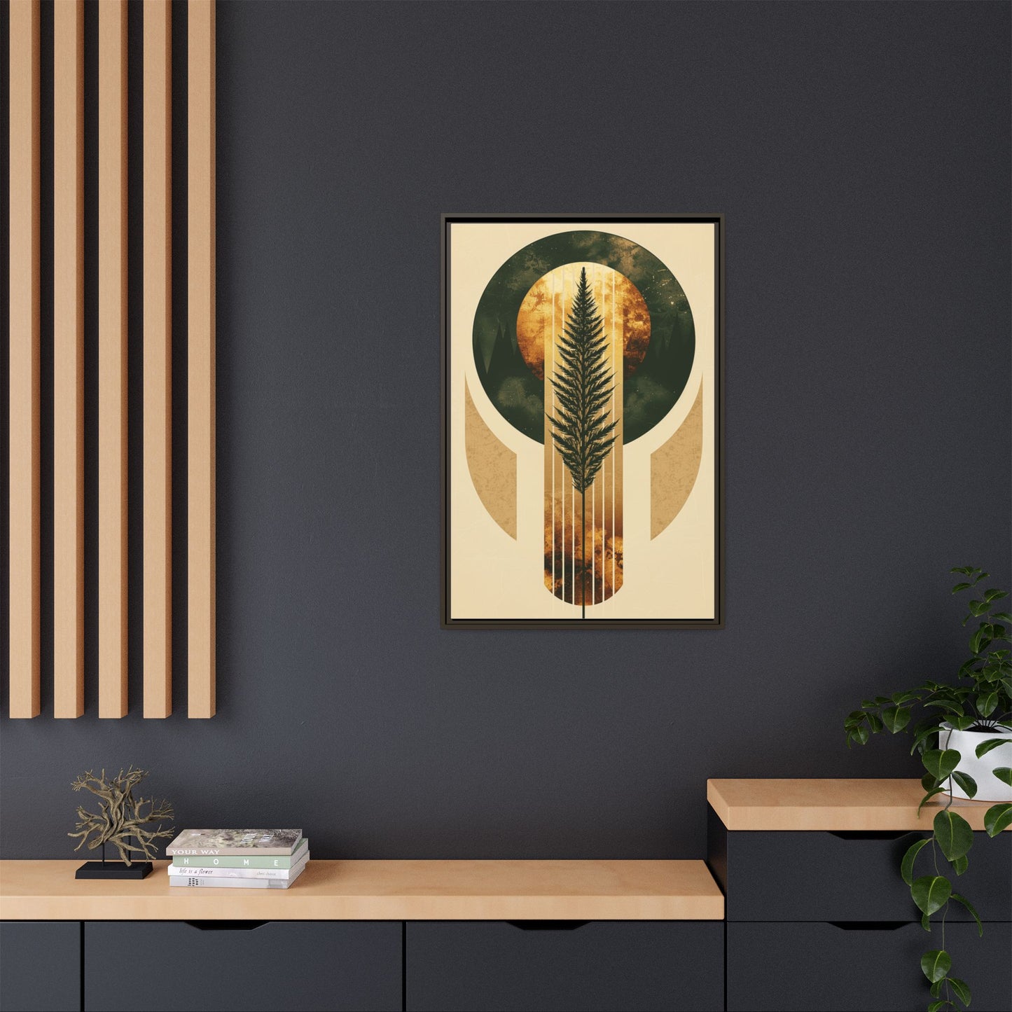 Framed Wall Art, Nature-Inspired Decor, Bohemian Home Accents, Gift for Nature Lovers, Relaxing Atmosphere, Wall Decor