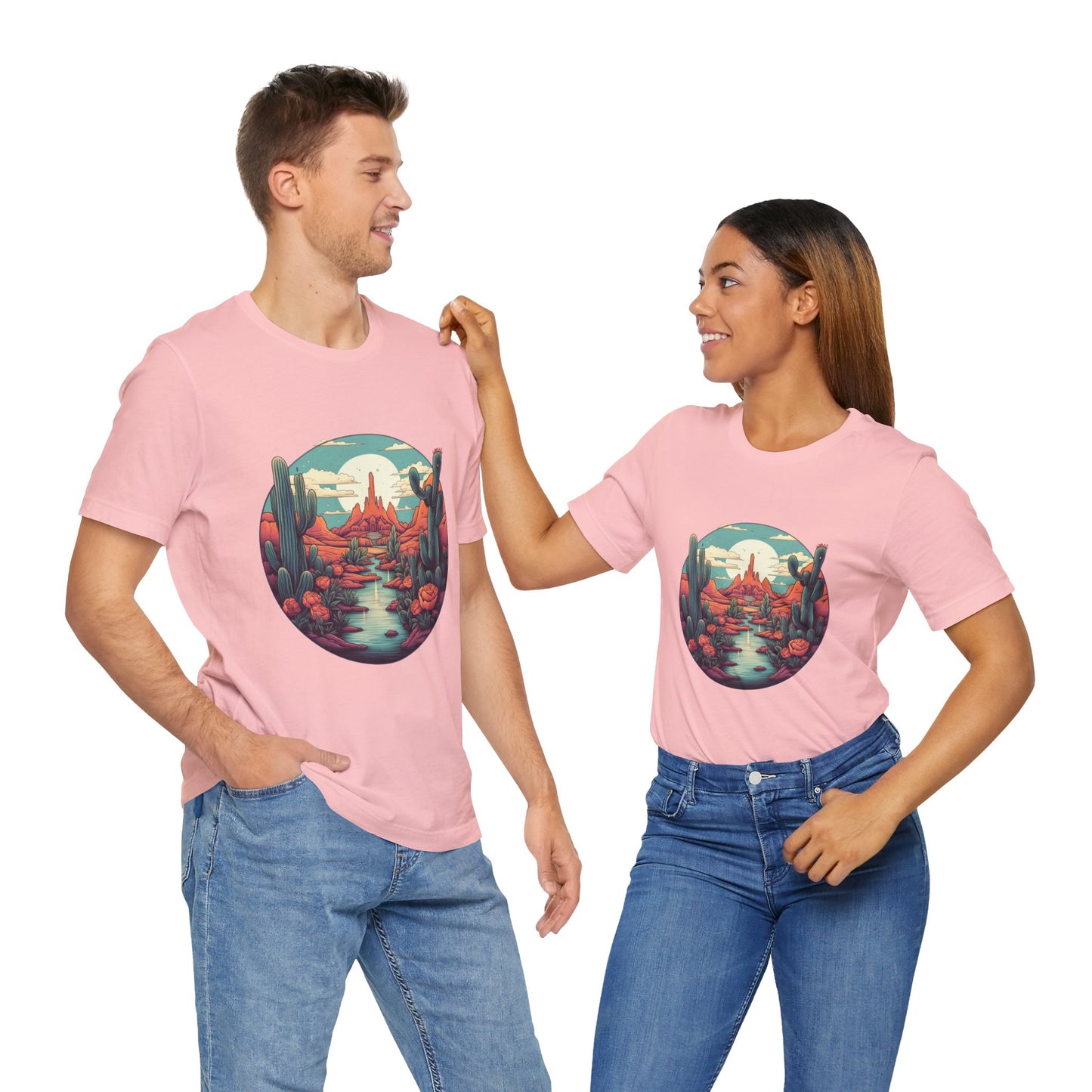 Desert Sunset Tee, Relaxed Fit Shirt, Nature Lover Gift, Casual Wear, Summer Vibes, Outdoor Adventure Clothing