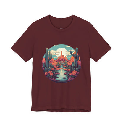 Desert Sunset Tee, Relaxed Fit Shirt, Nature Lover Gift, Casual Wear, Summer Vibes, Outdoor Adventure Clothing