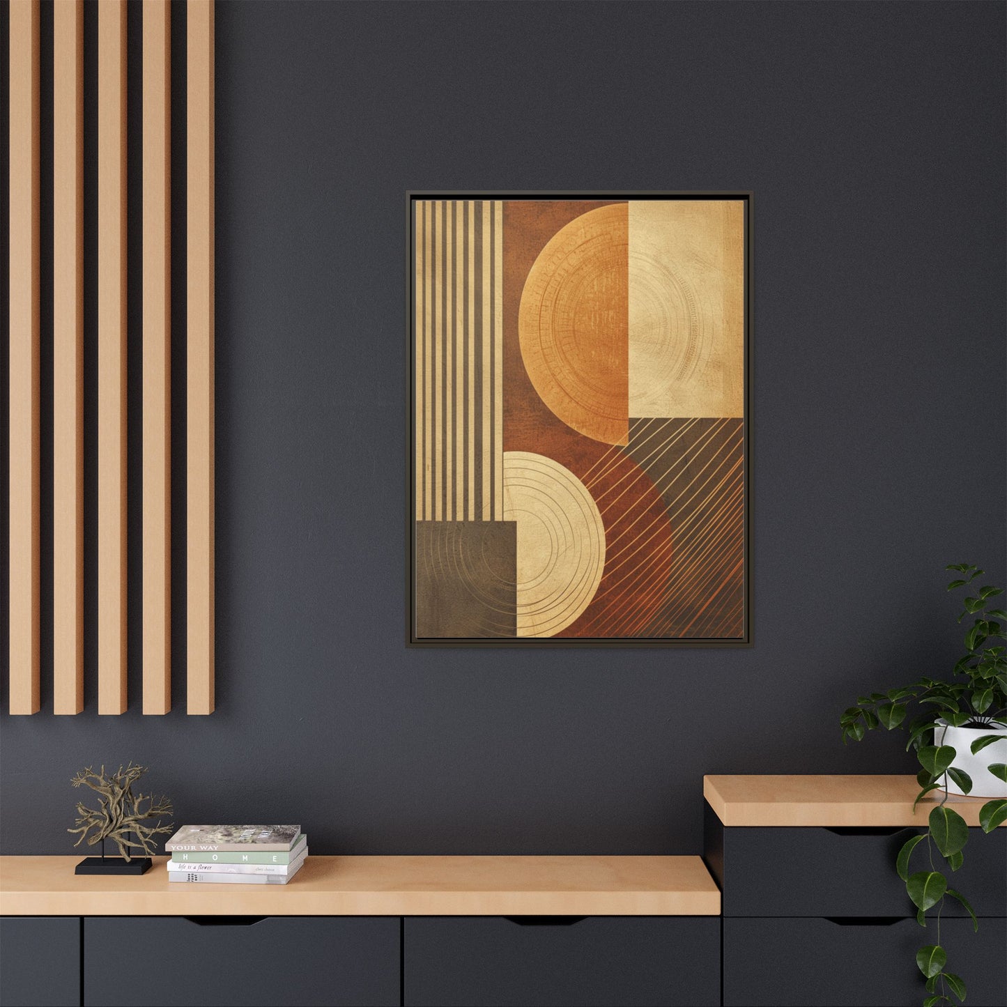 Modern Abstract Wall Art Print, Geometric Matte Canvas, Home Decor, Living Room Artwork, Boho Chic Decor, Housewarming Gift