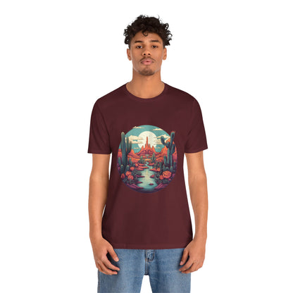 Desert Sunset Tee, Relaxed Fit Shirt, Nature Lover Gift, Casual Wear, Summer Vibes, Outdoor Adventure Clothing