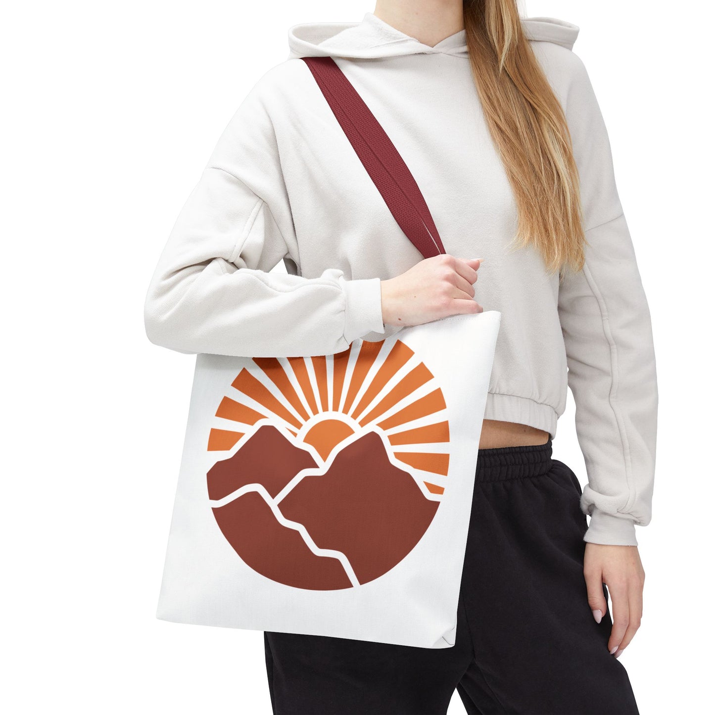 Sunrise Mountain Tote Bag, Eco-Friendly Shopping Bag, Adventure Tote, Summer Tote, Gift for Nature Lovers, Beach Bag