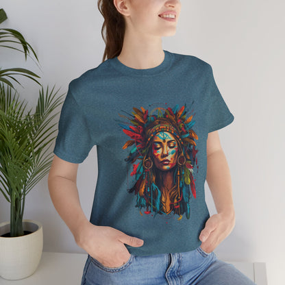 Bohemian Spirit Tee | Colorful Goddess Shirt, Artistic Graphic Tee, Festival Top, Unique Gift for Her, Boho Clothing