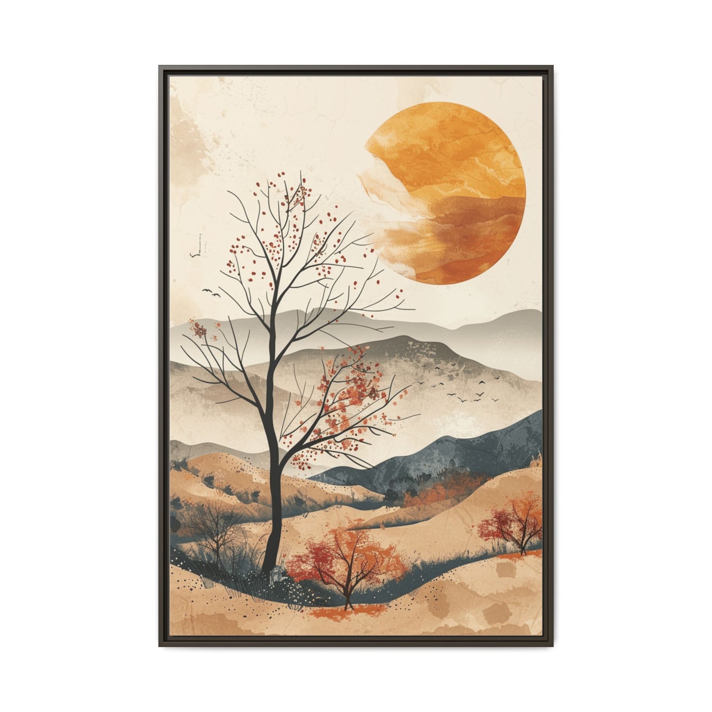 Artistic Framed Canvas Wall Art - Autumn Landscape, Home Decor, Nature Artwork, Gift for Art Lovers, Cozy Living Room Accent