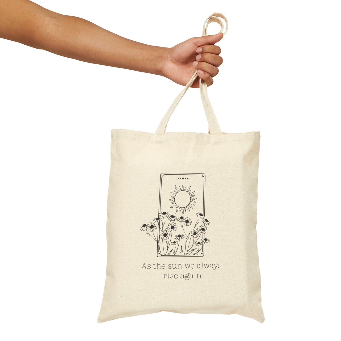 Sunshine Flower Tote Bag - Eco-Friendly Shopping Bag, Gift for Her, Canvas Carryall, Spring Floral Design, Everyday Use