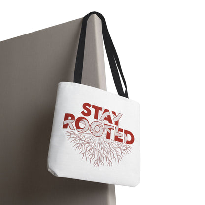 Stay Rooted Tote Bag | Eco-Friendly Carryall, Motivational Gift, Nature Lover Accessory, Daily Essentials, Earth Day