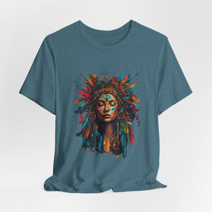 Bohemian Spirit Tee | Colorful Goddess Shirt, Artistic Graphic Tee, Festival Top, Unique Gift for Her, Boho Clothing