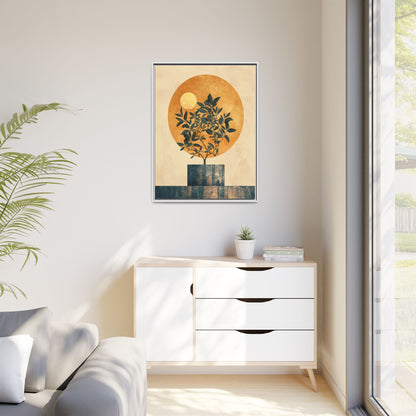 Framed Art Print of Botanical Design, Modern Wall Decor, Home Aesthetic, Gift for Art Lovers, Minimalist Artwork, Elegant Living Room Accent