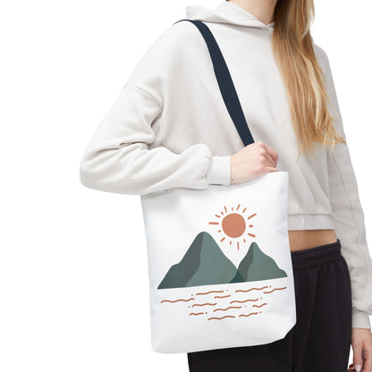 Scenic Mountain Tote Bag, AOP Eco-Friendly Bag for Nature Lovers, Travel Essentials, Beach Tote, Gift for Adventurers