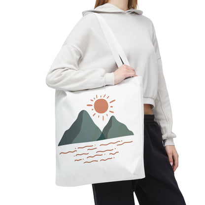 Scenic Mountain Tote Bag, AOP Eco-Friendly Bag for Nature Lovers, Travel Essentials, Beach Tote, Gift for Adventurers