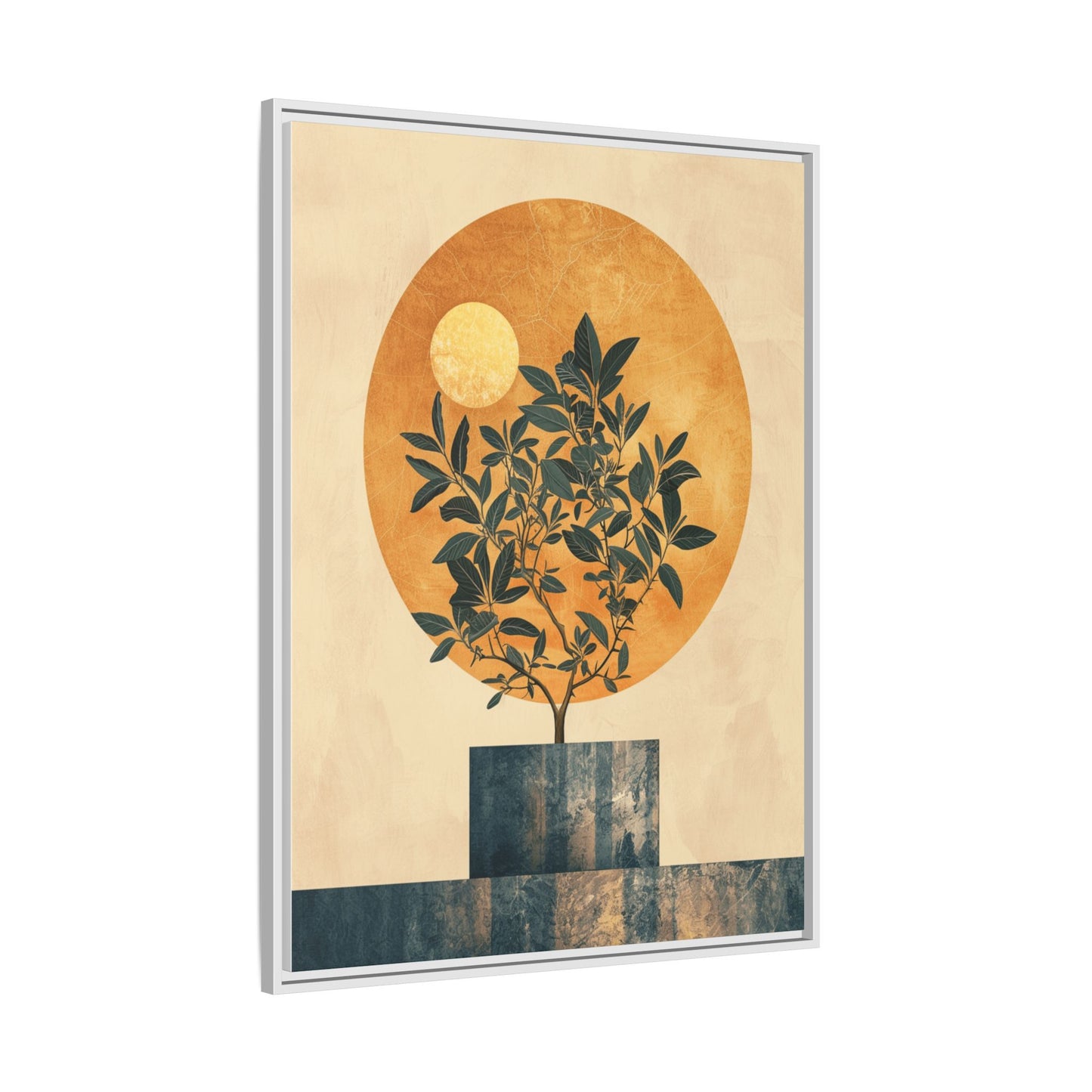 Framed Art Print of Botanical Design, Modern Wall Decor, Home Aesthetic, Gift for Art Lovers, Minimalist Artwork, Elegant Living Room Accent