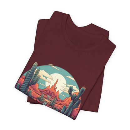 Desert Sunset Tee, Relaxed Fit Shirt, Nature Lover Gift, Casual Wear, Summer Vibes, Outdoor Adventure Clothing