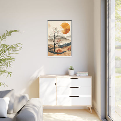 Artistic Framed Canvas Wall Art - Autumn Landscape, Home Decor, Nature Artwork, Gift for Art Lovers, Cozy Living Room Accent