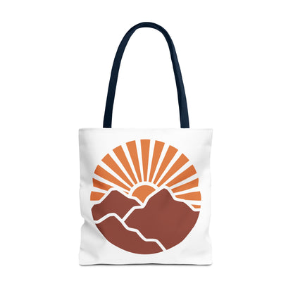 Sunrise Mountain Tote Bag, Eco-Friendly Shopping Bag, Adventure Tote, Summer Tote, Gift for Nature Lovers, Beach Bag
