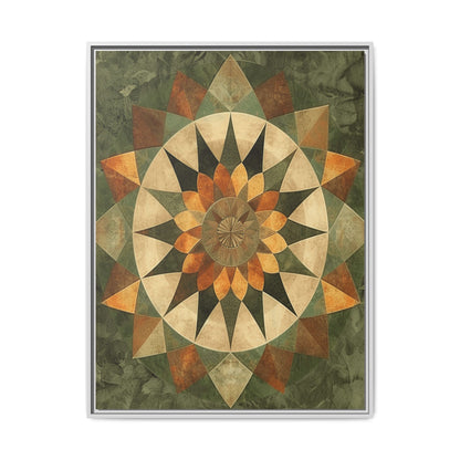 Framed Art Print - Vibrant Geometric Wall Decor for Home, Kitchen, Living Room, Gift for Housewarming, Modern Artwork