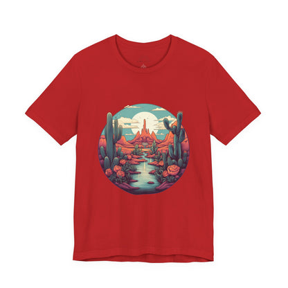 Desert Sunset Tee, Relaxed Fit Shirt, Nature Lover Gift, Casual Wear, Summer Vibes, Outdoor Adventure Clothing