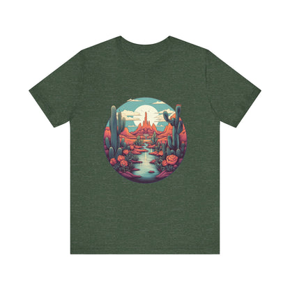 Desert Sunset Tee, Relaxed Fit Shirt, Nature Lover Gift, Casual Wear, Summer Vibes, Outdoor Adventure Clothing
