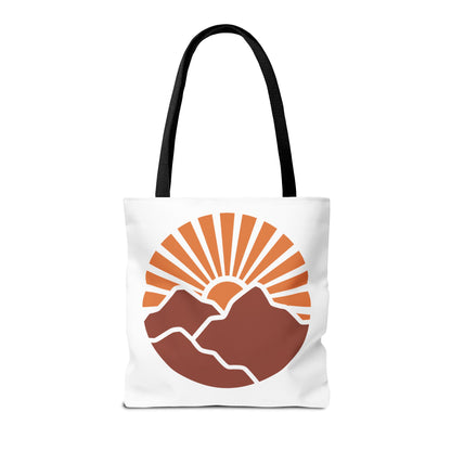 Sunrise Mountain Tote Bag, Eco-Friendly Shopping Bag, Adventure Tote, Summer Tote, Gift for Nature Lovers, Beach Bag