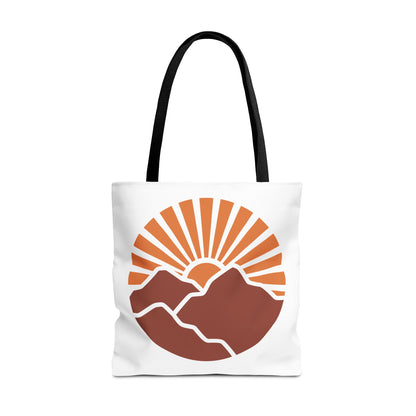 Sunrise Mountain Tote Bag, Eco-Friendly Shopping Bag, Adventure Tote, Summer Tote, Gift for Nature Lovers, Beach Bag