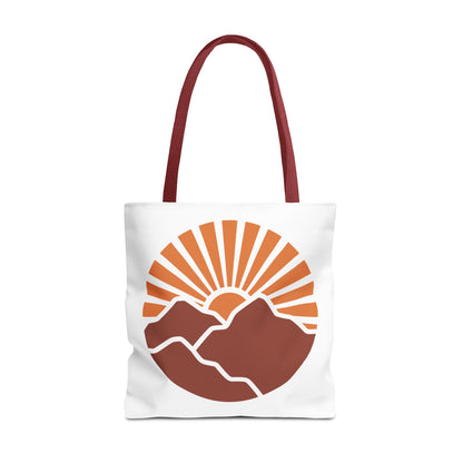 Sunrise Mountain Tote Bag, Eco-Friendly Shopping Bag, Adventure Tote, Summer Tote, Gift for Nature Lovers, Beach Bag