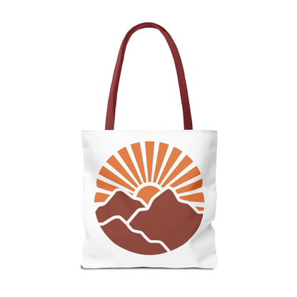 Sunrise Mountain Tote Bag, Eco-Friendly Shopping Bag, Adventure Tote, Summer Tote, Gift for Nature Lovers, Beach Bag