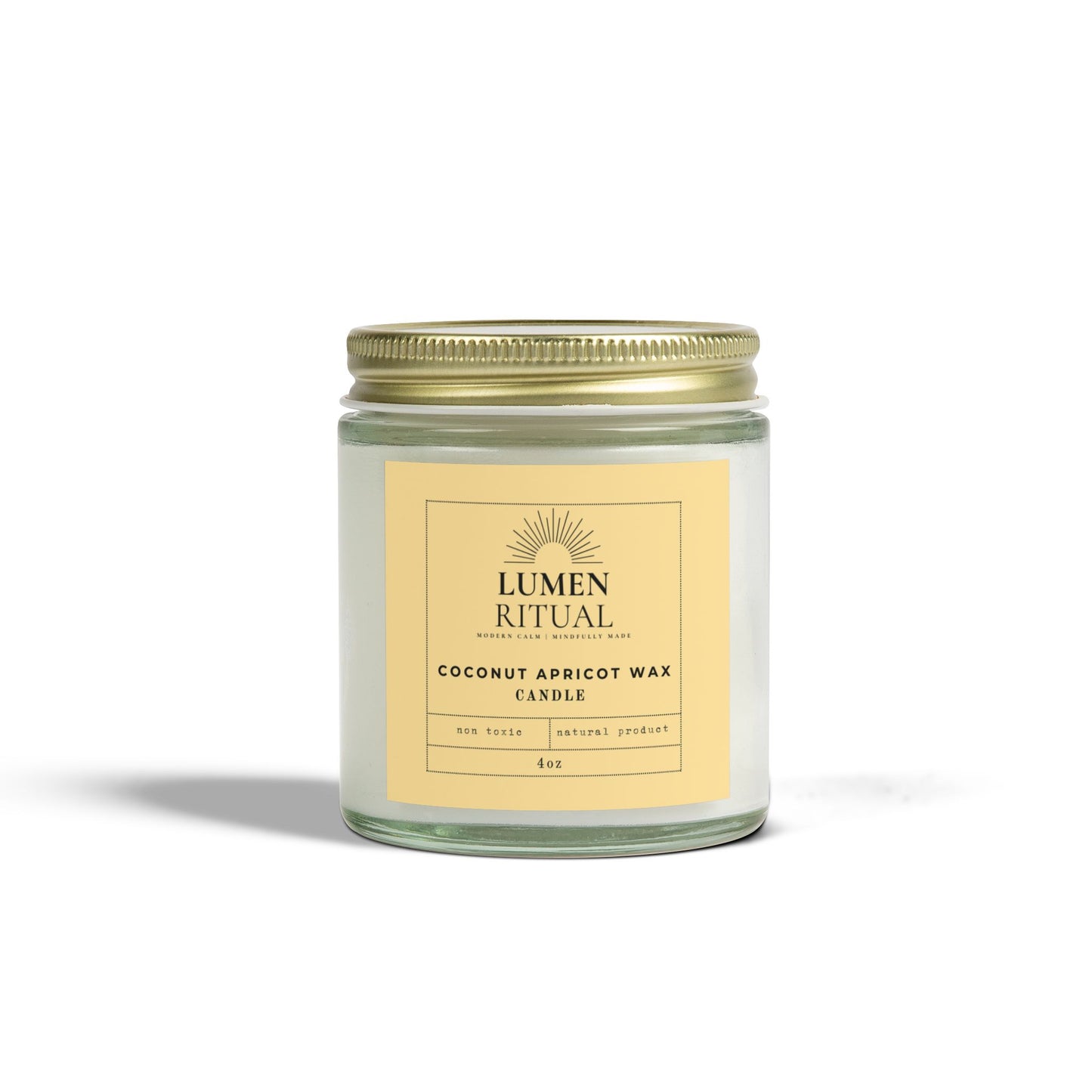 Coconut Apricot Scented Candle - Relaxing Aromatherapy, Home Decor, Gift for Her, Spa Gift, Eco-Friendly Candle