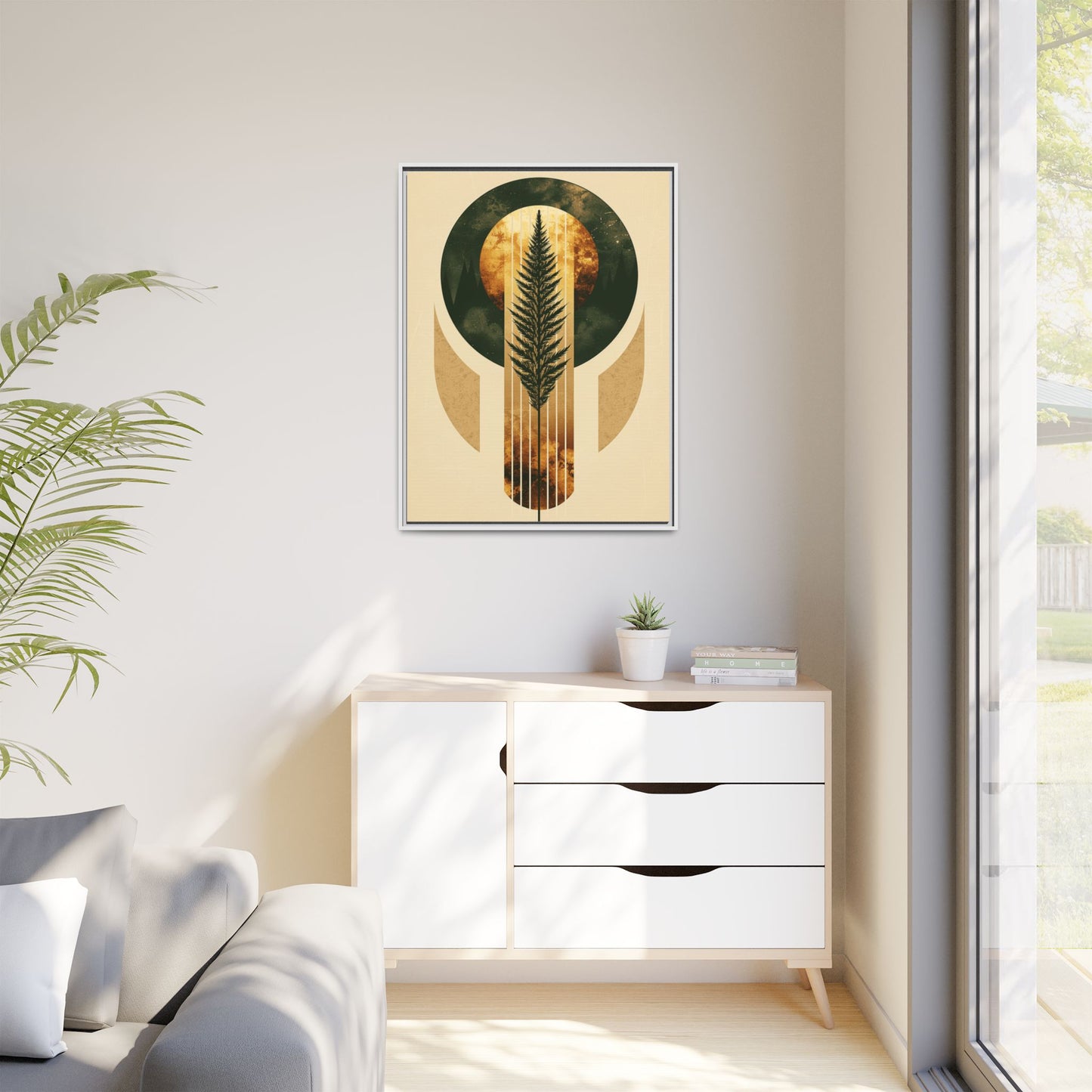 Framed Wall Art, Nature-Inspired Decor, Bohemian Home Accents, Gift for Nature Lovers, Relaxing Atmosphere, Wall Decor